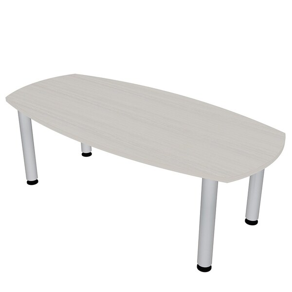 33.5 in W, 59.5 in L, 29 in H, Engineered Wood Top, Ivory